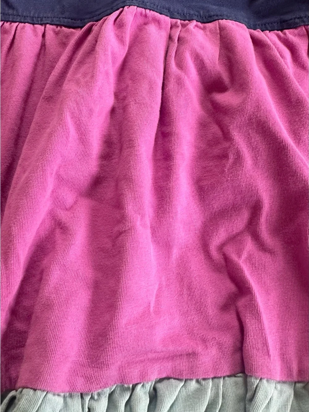 Hanna Andersson Navy, Magenta & Sage Tiered Long-Sleeve Dress